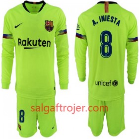 FC Barcelona Fodboldtrøjer A. Iniesta 8 Børn Udebanesæt 2018/19 Langærmet